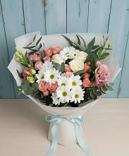 Букет цветов из:  Розы, Лизиантусы и Хризантемы #REPLACE_PRED# Комсомольском Республика Дагестан