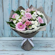 Букет цветов из:  Герберы, Альстромерии и Хризантемы #REPLACE_PRED# Комсомольском Республика Дагестан