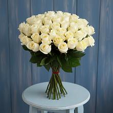 Букет 51 Белая роза Эдлесс Лав в Комсомольском Республика Дагестан