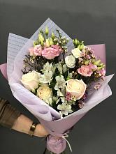 Букет цветов из:  Альстромерии, Розы и Лизиантусы #REPLACE_PRED# Комсомольском Республика Дагестан