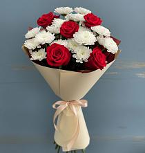 Букет цветов из:  Розы и Хризантемы #REPLACE_PRED# Комсомольском Республика Дагестан