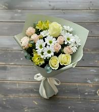 Букет цветов из:  Альстромерии, Розы и Хризантемы #REPLACE_PRED# Комсомольском Республика Дагестан