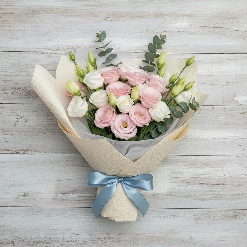 Букет цветов из: Лизиантусы в Комсомольском Республика Дагестан